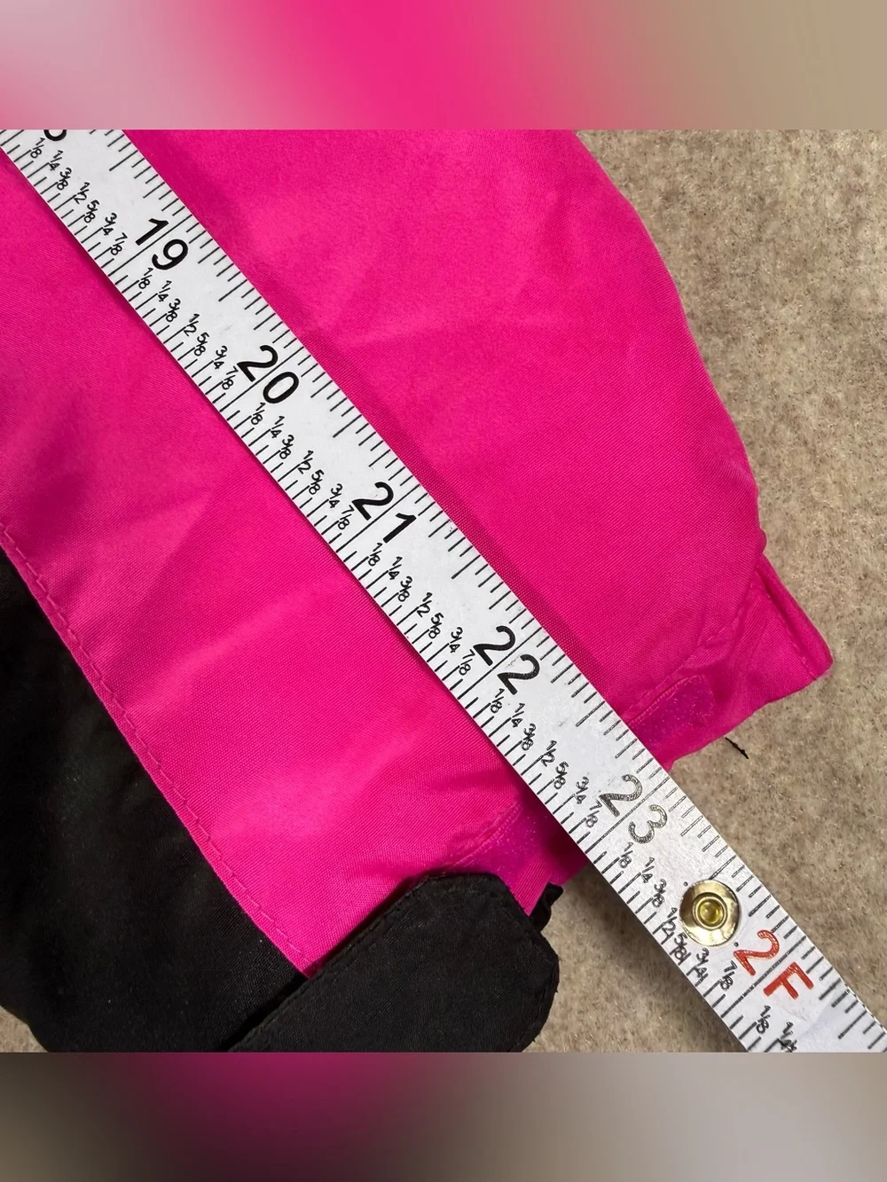 Children’s Place Girls Water Resistant Hooded Jacket Black & Hot Pink Sz M (7/8)